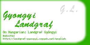 gyongyi landgraf business card