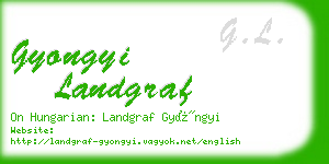 gyongyi landgraf business card